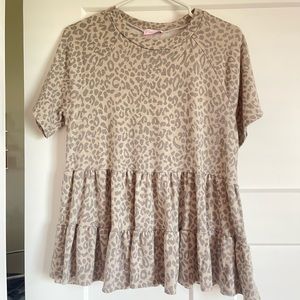 Leopard baby doll top
